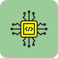 Code Processor Vector Icon Design