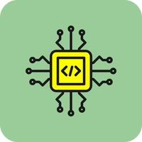 Code Processor Vector Icon Design