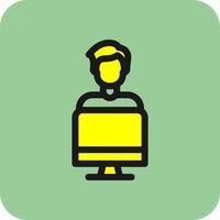 Working on Computer Vector Icon Design