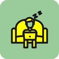 Lazy Work Vector Icon Design