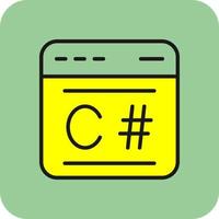 C Sharp Vector Icon Design
