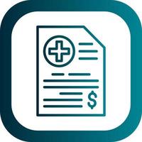 Medical Bill Vector Icon Design