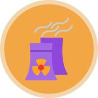 Nuclear Plant Vector Icon Design