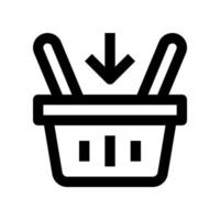 shopping basket icon for your website, mobile, presentation, and logo design. vector