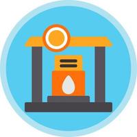 Gas Station Vector Icon Design