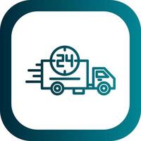 24 Hours Delivery Vector Icon Design