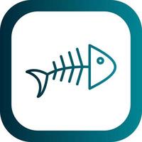 Fish Bone Vector Icon Design