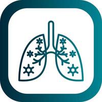 diseño de icono de vector de infección de pulmones