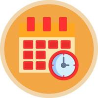 diseño de icono de vector de hora y fecha