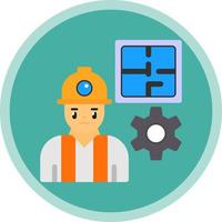 diseño de icono de vector de ingeniero civil