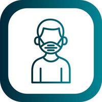 Man Wearing Mask Vector Icon Design