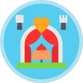 Wedding Dinner Vector Icon Design