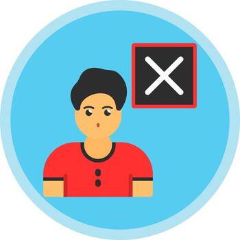 Delete User Vector Icon Design