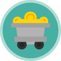 diseño de icono de vector de carro de minería