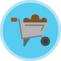 Wheelbarrow Vector Icon Design