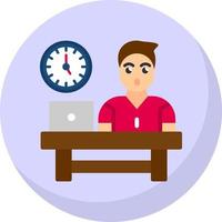 Work Time Vector Icon Design