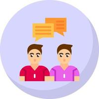Face To Face Vector Icon Design