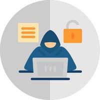 diseño de icono de vector de hacker de código