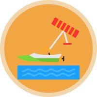 Kiteboarding Vector Icon Design