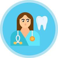 diseño de icono de vector de dentista femenino