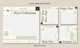 Elegant simple social media post template for fashion or business vector