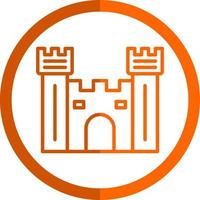 Castle Gate Vector Icon Design