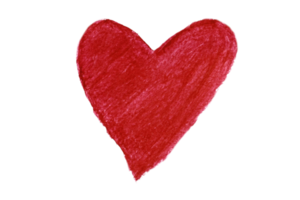 Red heart isolated on a transparent background png