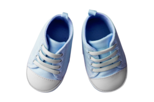 Blue baby shoes isolated on a transparent background png