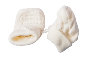 White baby shoes isolated on a transparent background png