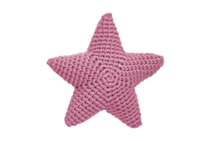 Rosa Star Kissen isoliert auf ein transparent Hintergrund png