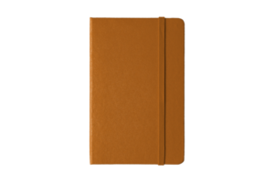 Brown notebook isolated on a transparent background png