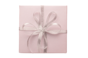 Pink gift box isolated on a transparent background png