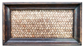 bamboo woven tray isolated for decorative png