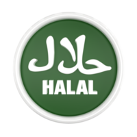 3d logotipo halal ilustração png