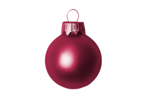 Pink christmas ball isolated on a transparent background png