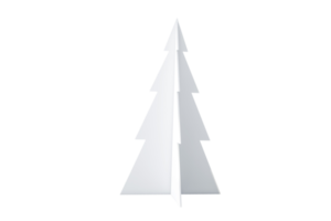 White christmas tree isolated on a transparent background png