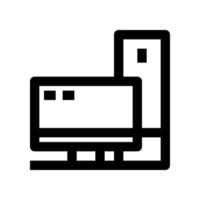 personal computer icon for your website, mobile, presentation, and logo design. vector