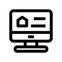 icono de computadora para su sitio web, móvil, presentación y diseño de logotipo. vector