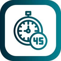 45 Minutes Vector Icon Design