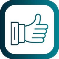 Thumbs Up Vector Icon Design