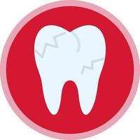 diseño de icono de vector de dientes cariados