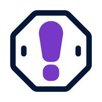 icono de alerta para su sitio web, móvil, presentación y diseño de logotipo. vector