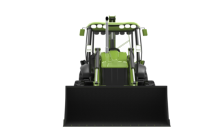 Green JCB tractor, excavator - heavy duty equipment vehicle png