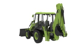 Green JCB tractor, excavator - heavy duty equipment vehicle png