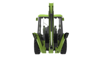 Green JCB tractor, excavator - heavy duty equipment vehicle png