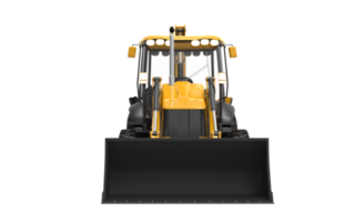 Yellow JCB tractor, excavator - heavy duty equipment vehicle png