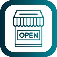 Shop Open Vector Icon Design