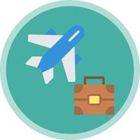 Business Trip Vector Icon Design