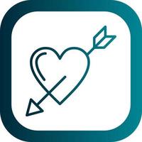 Heart Arrow Vector Icon Design