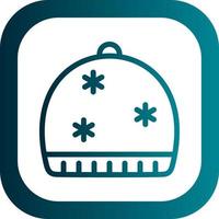 diseño de icono de vector de gorro de invierno